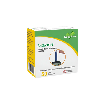 Fita Para Teste De Glicose Code Free G-423s Bioland Cor fita glicose