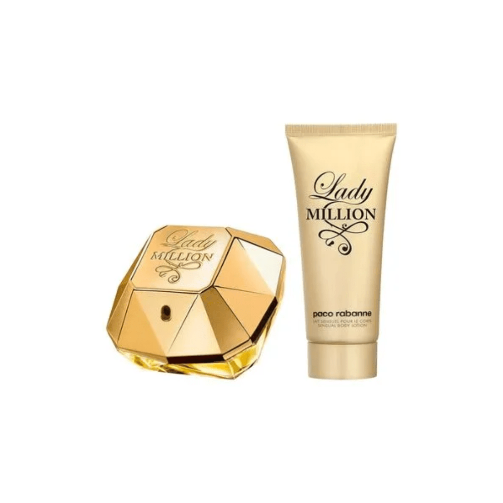 Kit Lady Million Rabanne Feminino Eau de Parfum 80ml + Loção Hidratante Corporal 100ml - Sieno