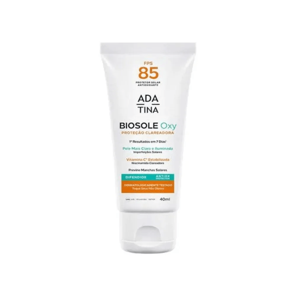 Protetor Solar Ada Tina Clareador Manchas Biosole Oxy FPS 85 - Sieno