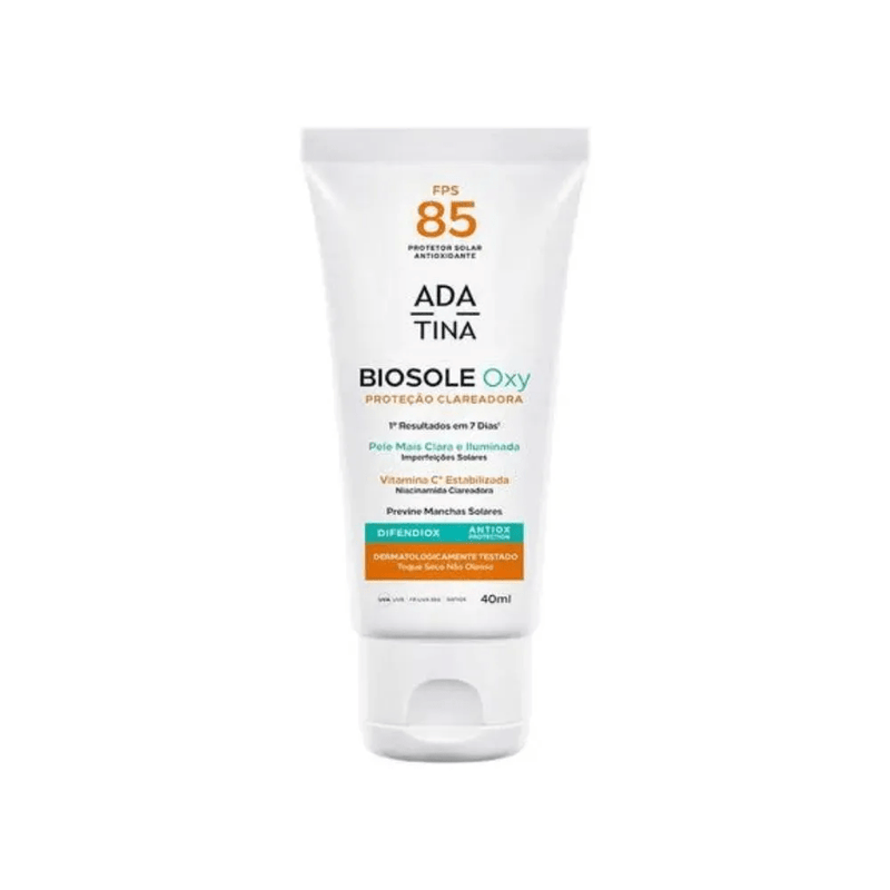 Protetor Solar Ada Tina Clareador Manchas Biosole Oxy FPS 85 - Sieno